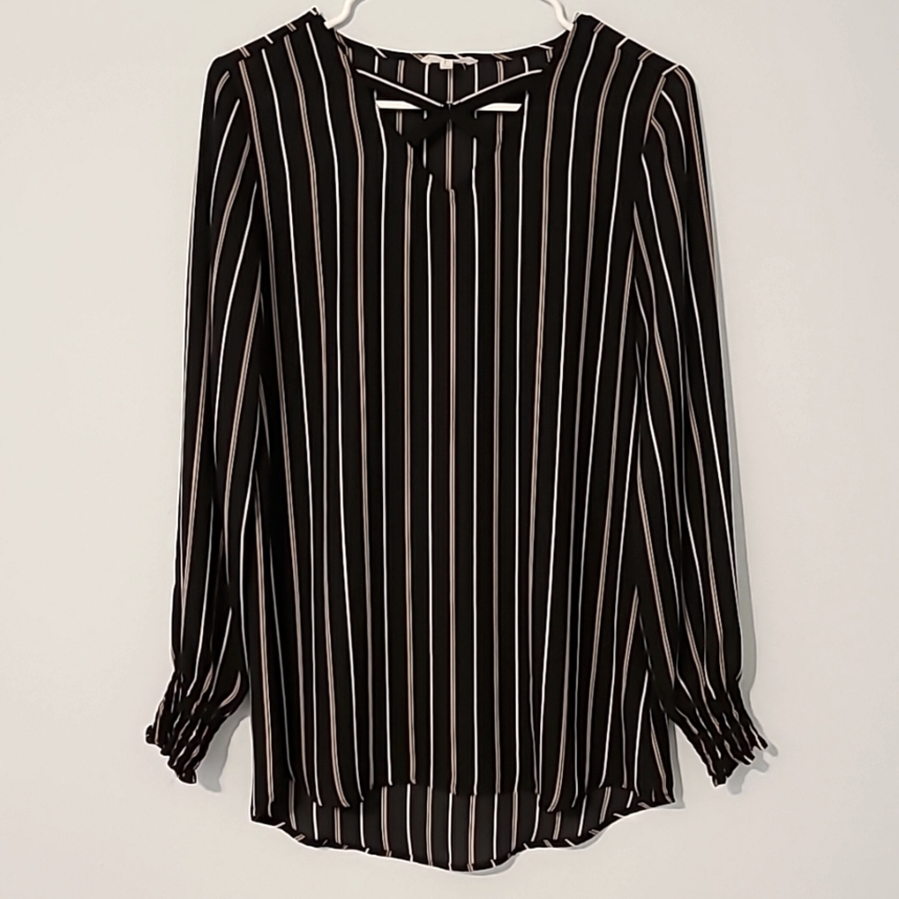 Maurices Blouse xs long sleeve striped tunic